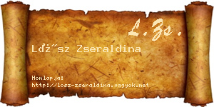 Lősz Zseraldina névjegykártya